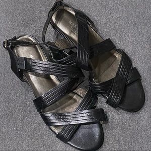 Mark Lemp Crisscross Strappy Open Toe Sandals